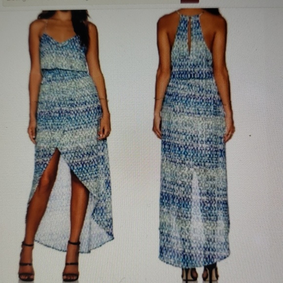 sanctuary Faux Wrap High Low Gypsy Maxi Dress Med - Picture 4 of 4